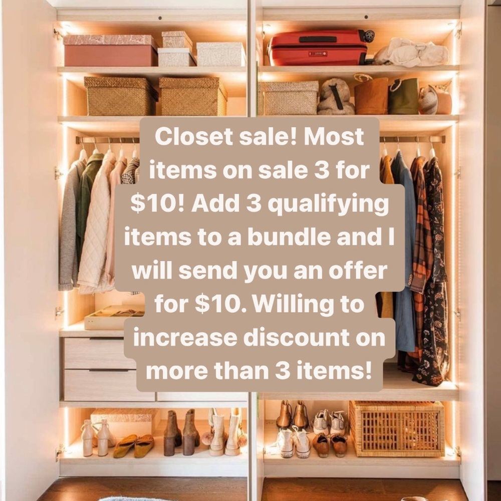 3 for $10 closet sale!!!!!